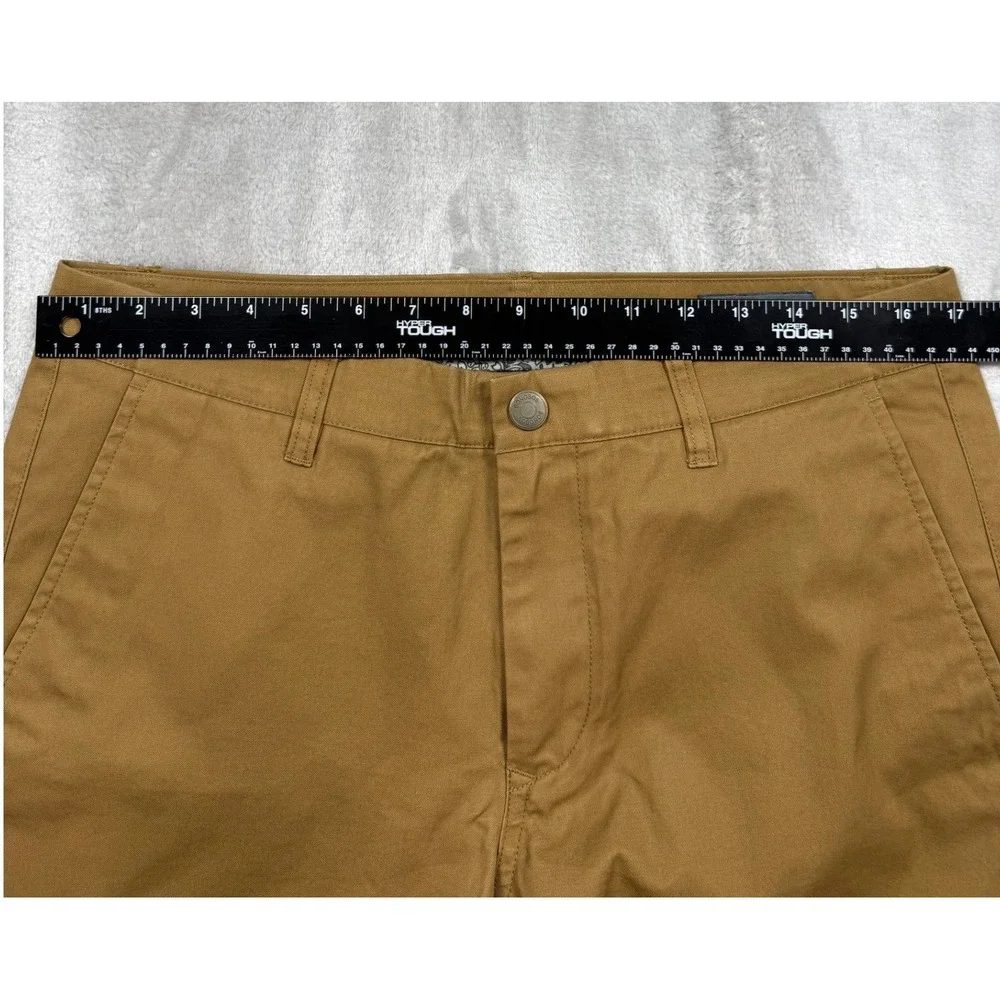Bonobos Mens Chino Pants 33x30 Brown Cotton Twill Straight Leg Flat Front Khakis